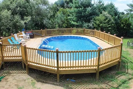 What are the best things to put around an above ground pool?